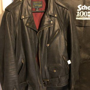 Schott's Black Leather Jacket, XL